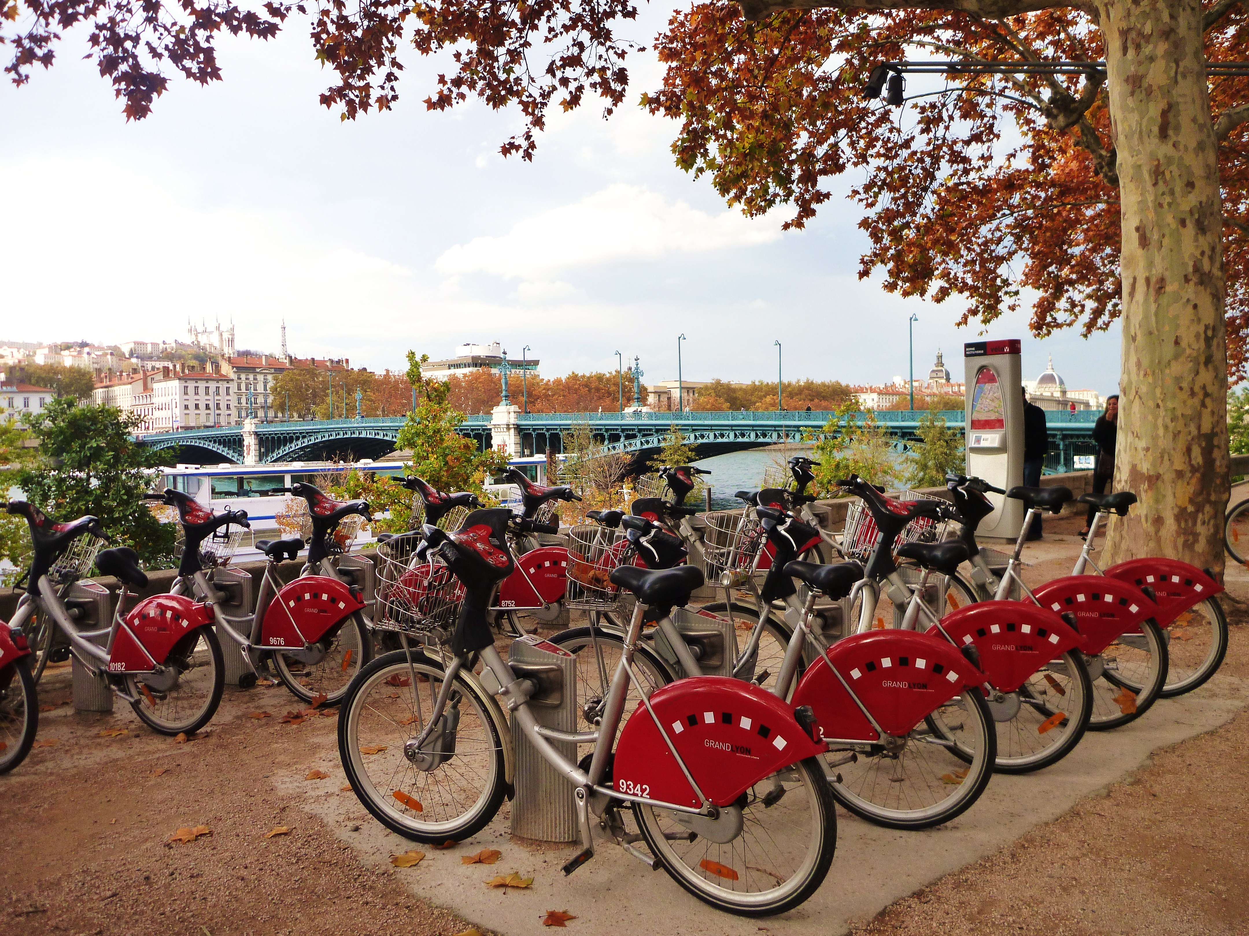 photo de vélos en libre service dans Lyon et Villeurbanne