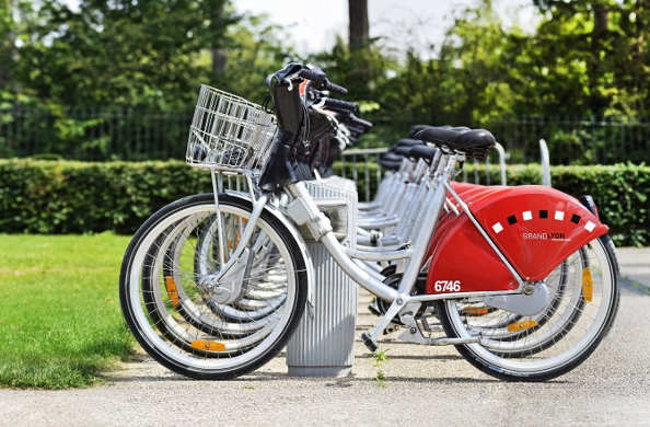 photo de vélos en libre service dans Lyon et Villeurbanne