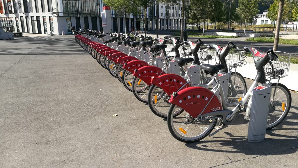 photo de vélos en libre service dans Lyon et Villeurbanne